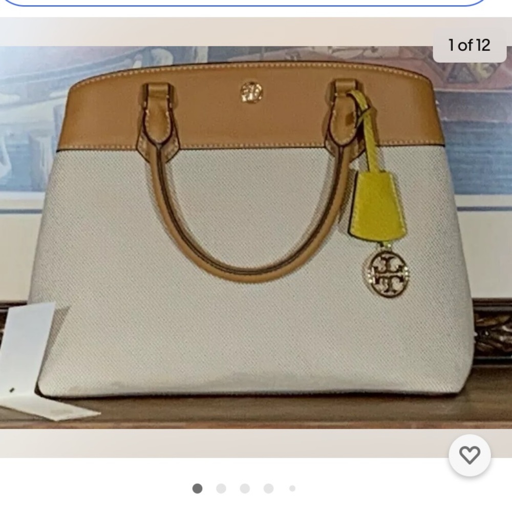 Tory Burch Robinson Canvas Triple-Compartment Tote